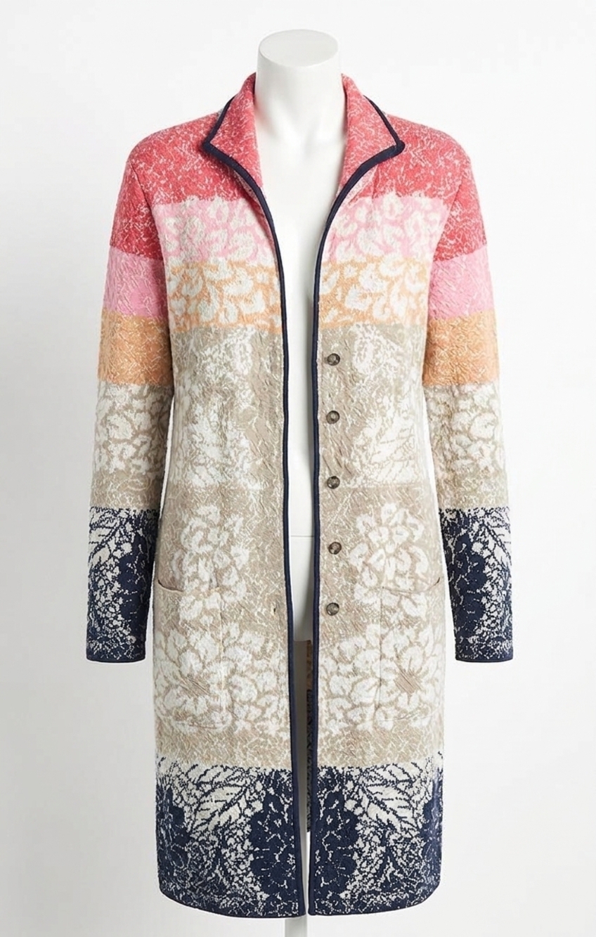 NEW NIC + ZOE susana sunset seeker lightweight cardigan - plus in multi